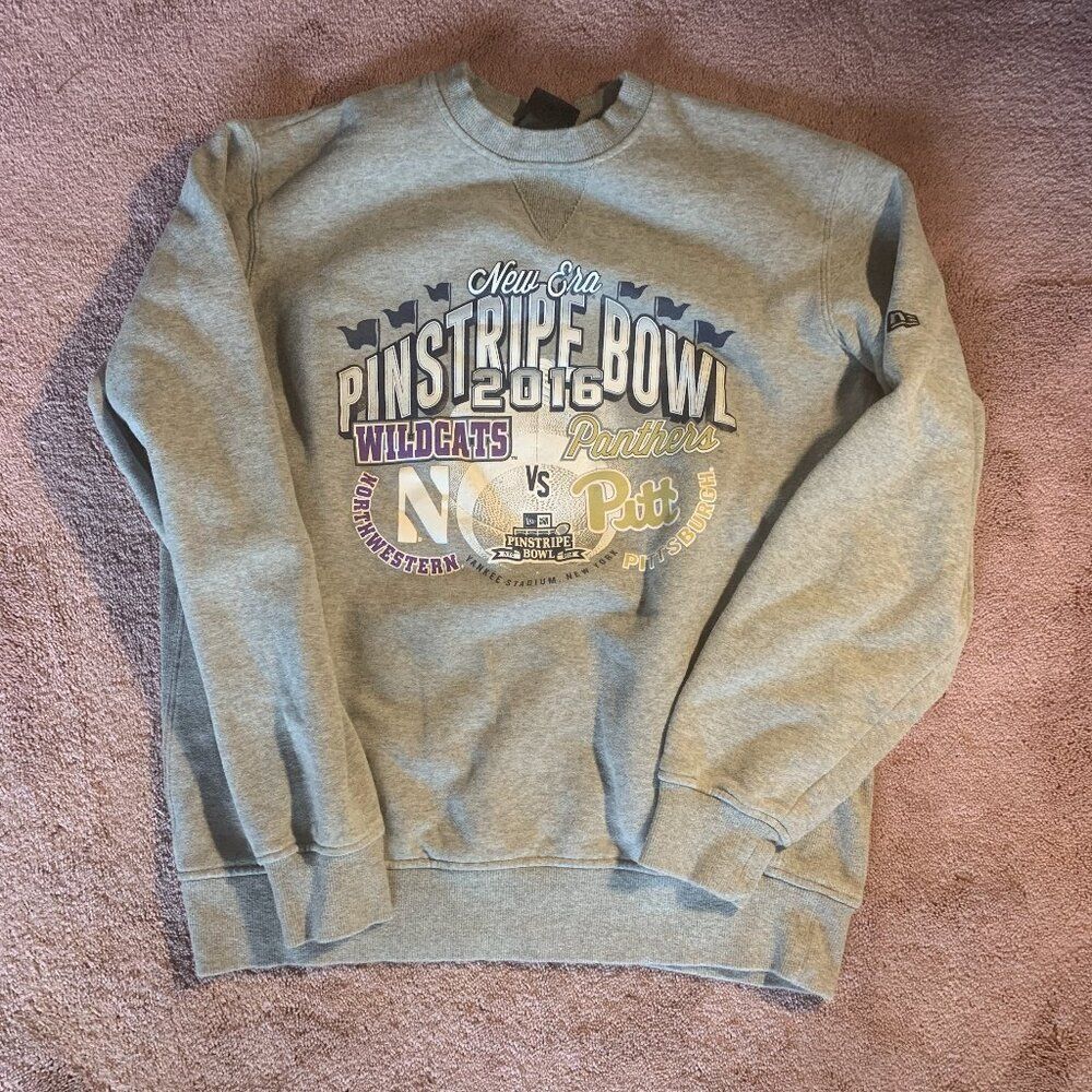2016 Pinstripe Bowl Crewneck New Era Pitt‎ Vs Northwestern Wildcats